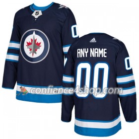 Adidas Maillot de Hockey Winnipeg Jets Personnaliser 2017-2018 Bleu Marine Authentic - Homme